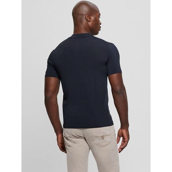 Guess NWT Dane Zip Polo Smart Blue XL - Picture 4 of 6